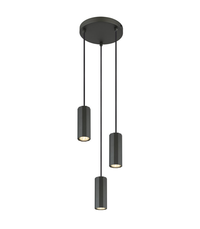 James Cluster Pendant Ceiling Light Grey Matt 3x GU10-1