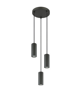 James Cluster Pendant Ceiling Light Grey Matt 3x GU10-2
