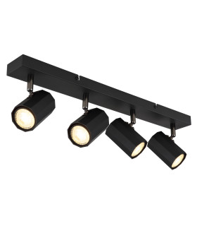 James Ceiling Spotlight Bar Matt Black 4x GU10-1