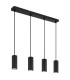 James Bar Pendant Ceiling Light Matt Black 4x GU10-1