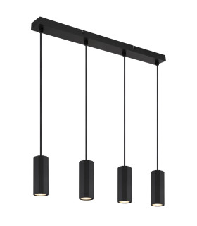 James Bar Pendant Ceiling Light Matt Black 4x GU10-1