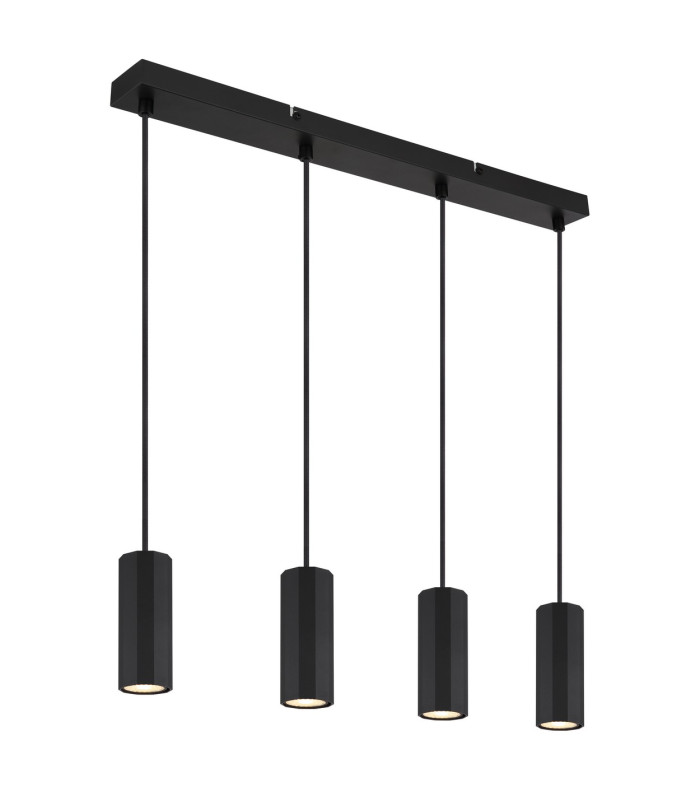 James Bar Pendant Ceiling Light Matt Black 4x GU10-1