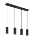 James Bar Pendant Ceiling Light Matt Black 4x GU10-2