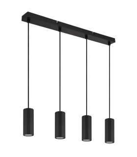 James Bar Pendant Ceiling Light Matt Black 4x GU10-2