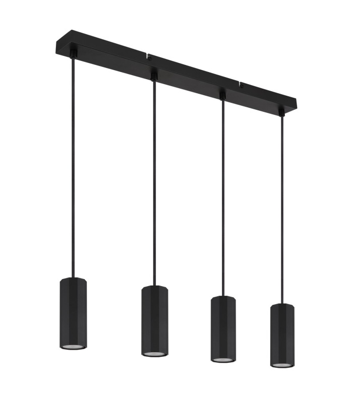 James Bar Pendant Ceiling Light Matt Black 4x GU10-2