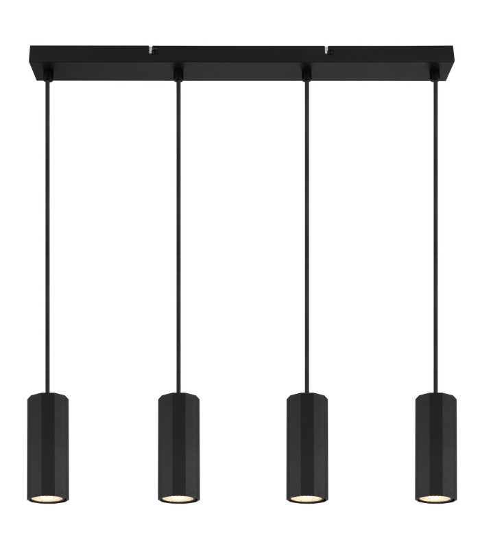 James Bar Pendant Ceiling Light Matt Black 4x GU10-3