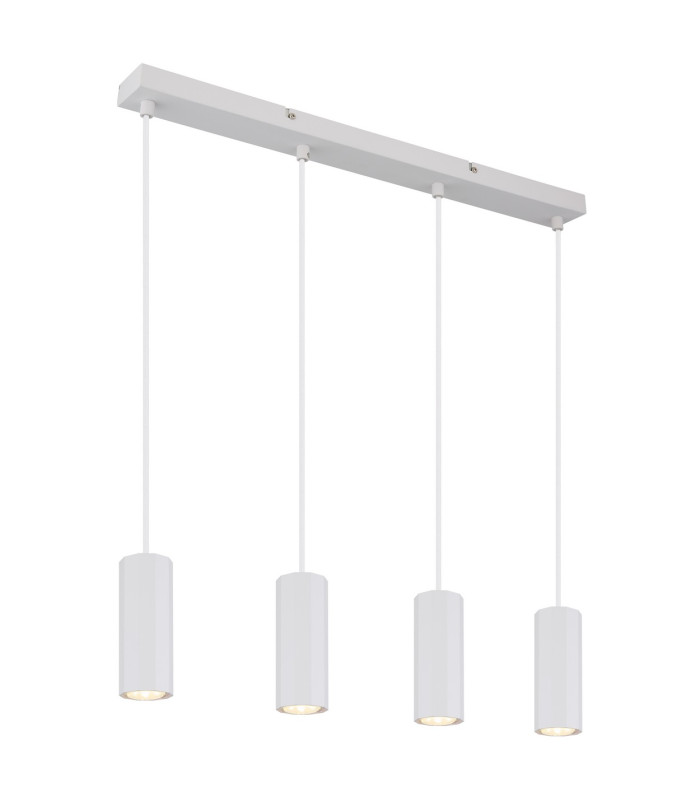 James Bar Pendant Ceiling Light White Matt 4x GU10-1