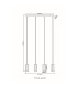James Bar Pendant Ceiling Light White Matt 4x GU10-8
