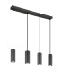 James Bar Pendant Ceiling Light Grey Matt 4x GU10-1