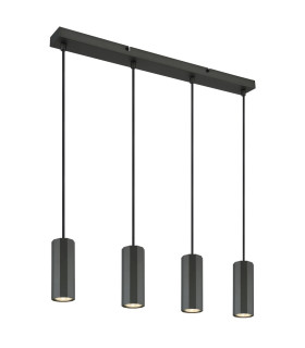 James Bar Pendant Ceiling Light Grey Matt 4x GU10-1