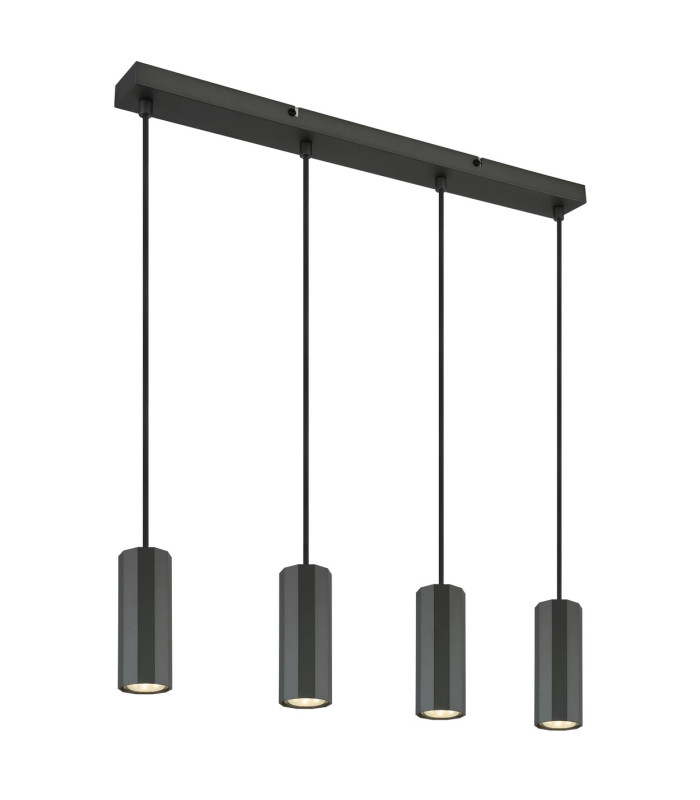 James Bar Pendant Ceiling Light Grey Matt 4x GU10-1