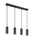 James Bar Pendant Ceiling Light Grey Matt 4x GU10-2