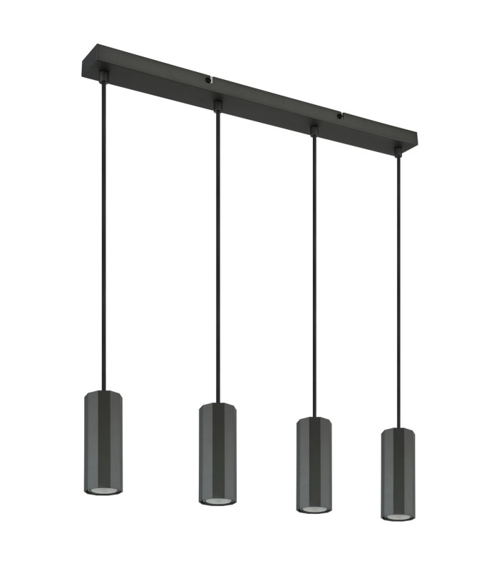 James Bar Pendant Ceiling Light Grey Matt 4x GU10-2