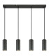 James Bar Pendant Ceiling Light Grey Matt 4x GU10-3