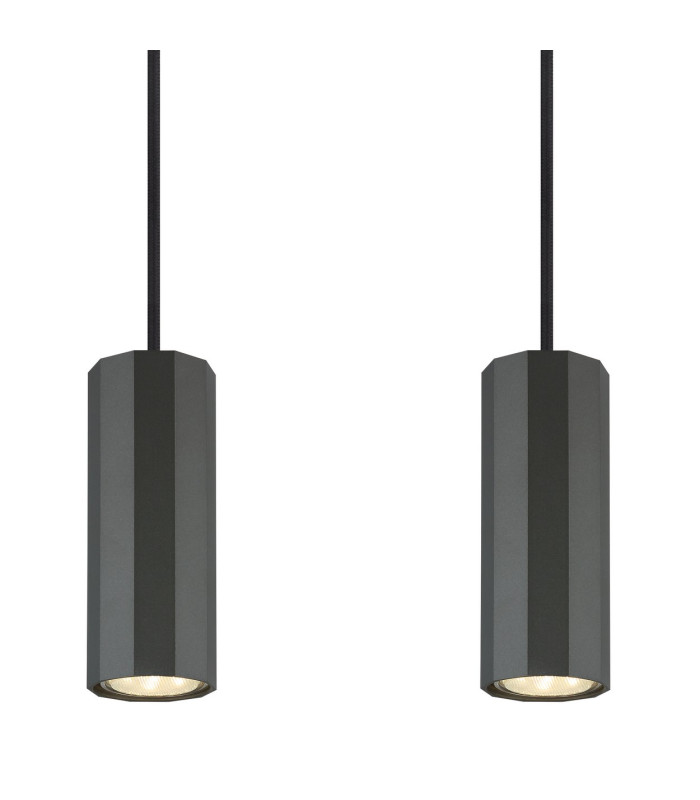 James Bar Pendant Ceiling Light Grey Matt 4x GU10-4