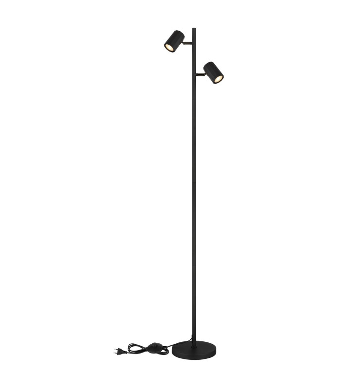 James Multi Arm Floor Lamp Matt Black 2x GU10-4