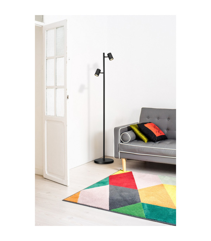 James Multi Arm Floor Lamp Matt Black 2x GU10-8