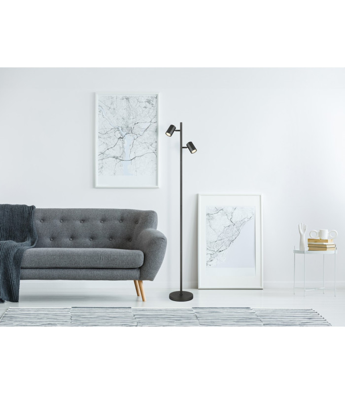 James Multi Arm Floor Lamp Grey Matt 2x GU10-8