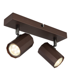 James Twin Ceiling Spotlight Bronze Colored Matt 2x GU10-1