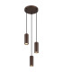 James Cluster Pendant Ceiling Light Bronze Colored Matt 3x GU10-1