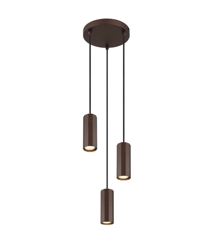 James Cluster Pendant Ceiling Light Bronze Colored Matt 3x GU10-1