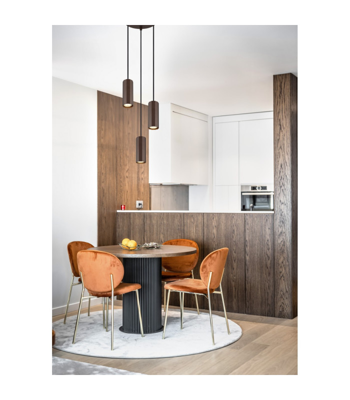 James Cluster Pendant Ceiling Light Bronze Colored Matt 3x GU10-7