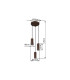 James Cluster Pendant Ceiling Light Bronze Colored Matt 3x GU10-8