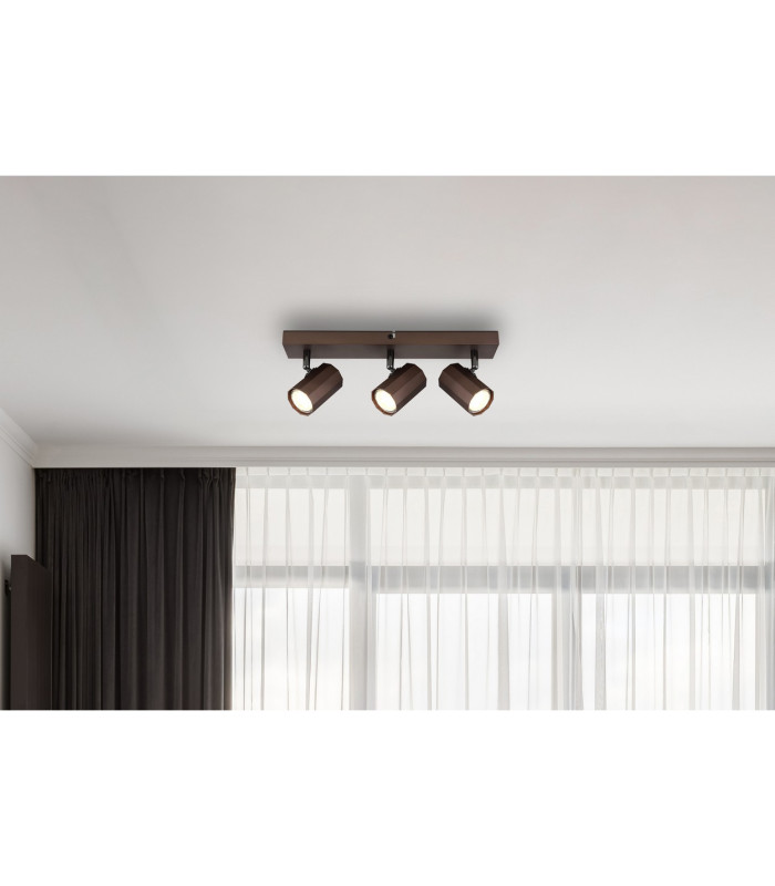 James Ceiling Spotlight Bar Bronze Colored Matt 3x GU10-8