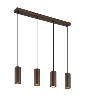 James Bar Pendant Ceiling Light Bronze Colored Matt 4x GU10-1