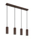 James Bar Pendant Ceiling Light Bronze Colored Matt 4x GU10-2
