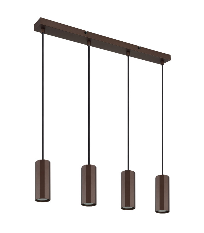 James Bar Pendant Ceiling Light Bronze Colored Matt 4x GU10-2