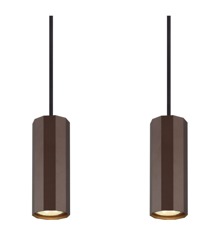 James Bar Pendant Ceiling Light Bronze Colored Matt 4x GU10-4
