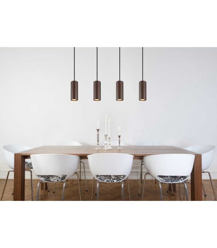 James Bar Pendant Ceiling Light Bronze Colored Matt 4x GU10-8