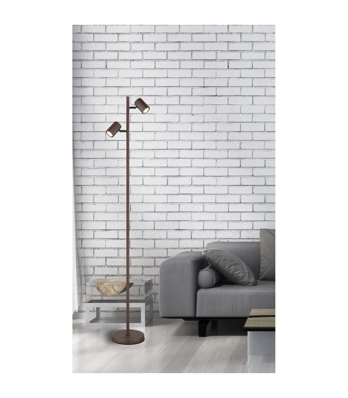 James Multi Arm Floor Lamp Bronze Colored Matt 2x GU10-8