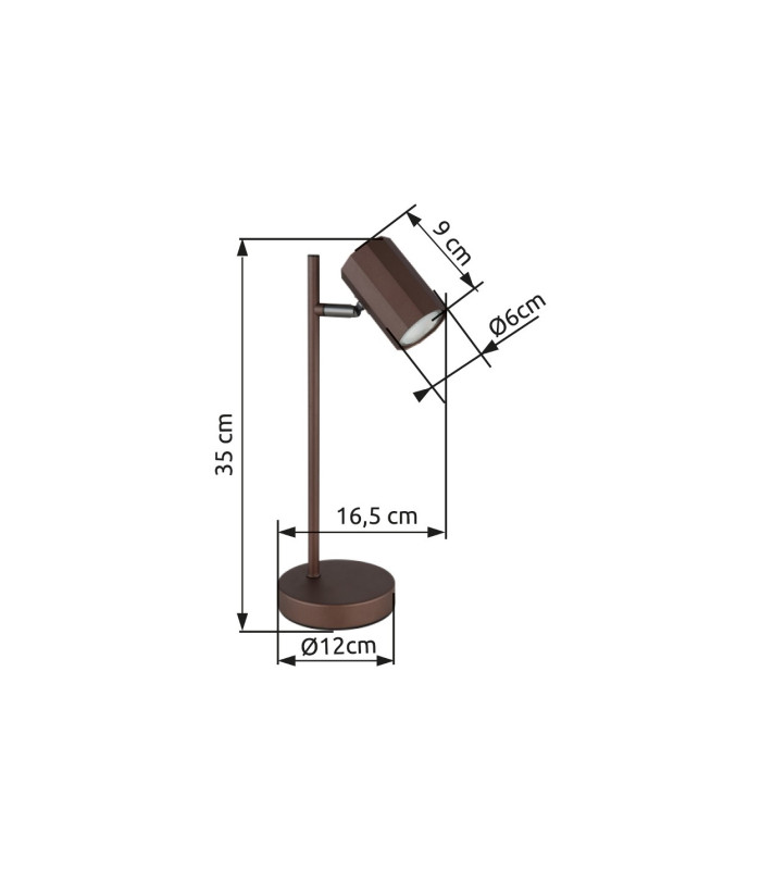James Desk Task Lamp Bronze Colored Matt 1x GU10-8