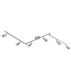 Matrix Ceiling Spotlight Bar Nickel Matt 6x GU10 3000K-1