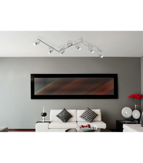 Matrix Ceiling Spotlight Bar Nickel Matt 6x GU10 3000K-2