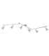 Dante Ceiling Spotlight Bar Chrome 6x GU10 3000K