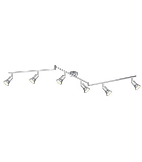 Dante Ceiling Spotlight Bar Chrome 6x GU10 3000K