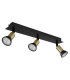 Drew Ceiling Spotlight Bar Matt Black Gold 3x GU10-2