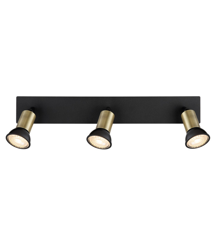Drew Ceiling Spotlight Bar Matt Black Gold 3x GU10-4