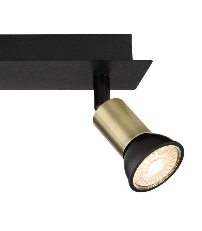 Drew Ceiling Spotlight Bar Matt Black Gold 3x GU10-5