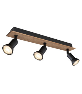 Drew Ceiling Spotlight Bar Dark Brown 3x GU10-1