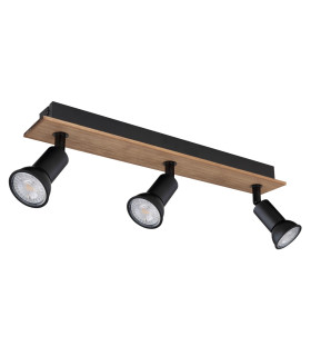 Drew Ceiling Spotlight Bar Dark Brown 3x GU10-2