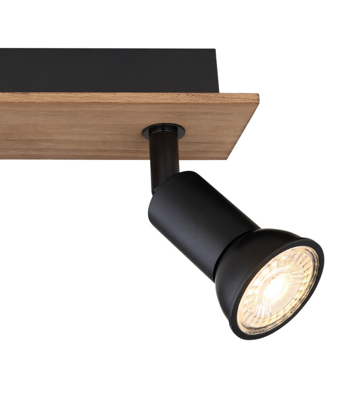 Drew Ceiling Spotlight Bar Dark Brown 3x GU10-5