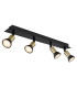 Drew Ceiling Spotlight Bar Matt Black Gold 4x GU10-1