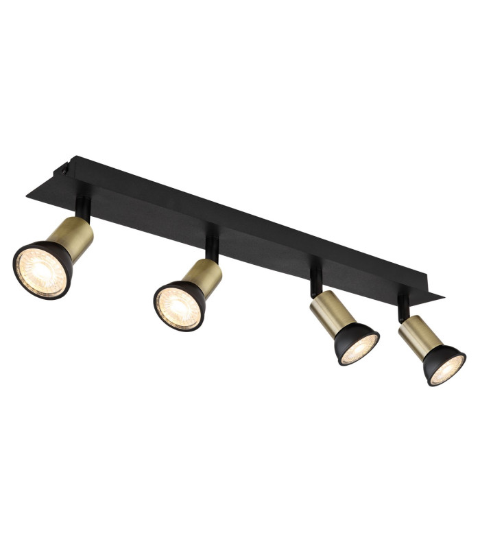 Drew Ceiling Spotlight Bar Matt Black Gold 4x GU10-1