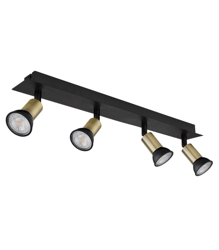 Drew Ceiling Spotlight Bar Matt Black Gold 4x GU10-2