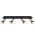 Drew Ceiling Spotlight Bar Matt Black Gold 4x GU10-3