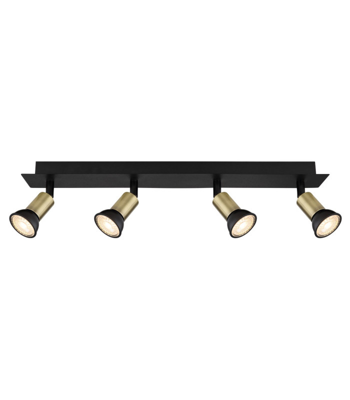 Drew Ceiling Spotlight Bar Matt Black Gold 4x GU10-3